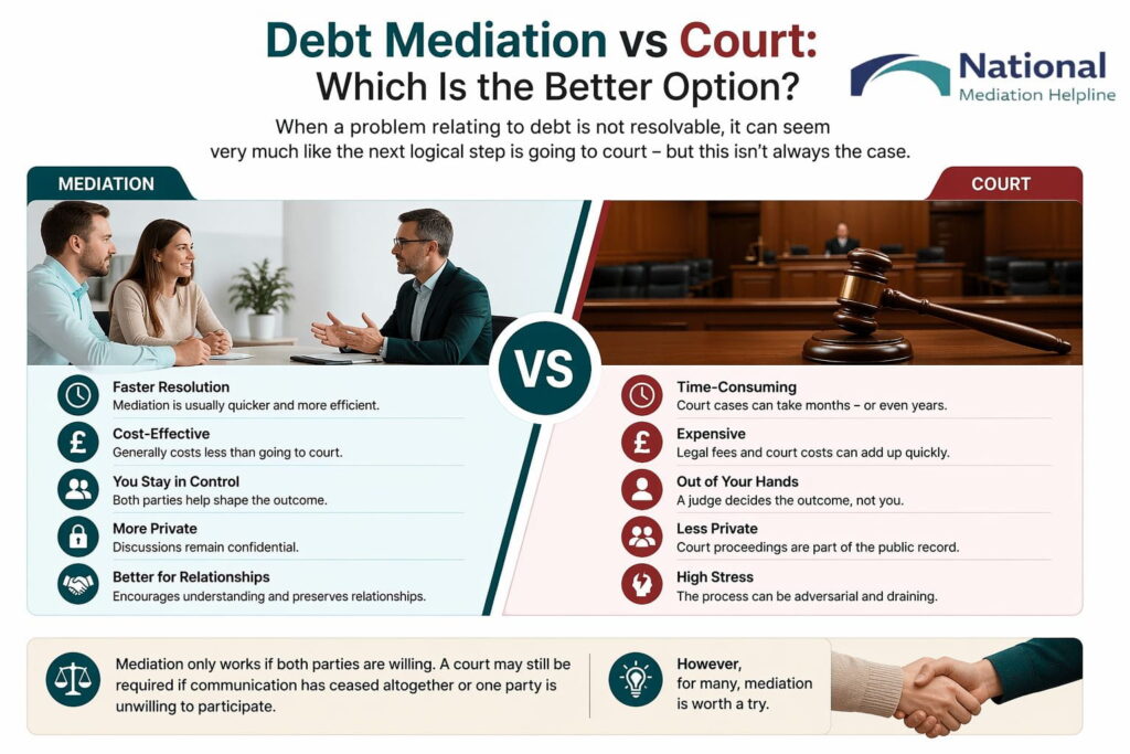 Debt Mediation vs Court: Which Is the Better Option Essex