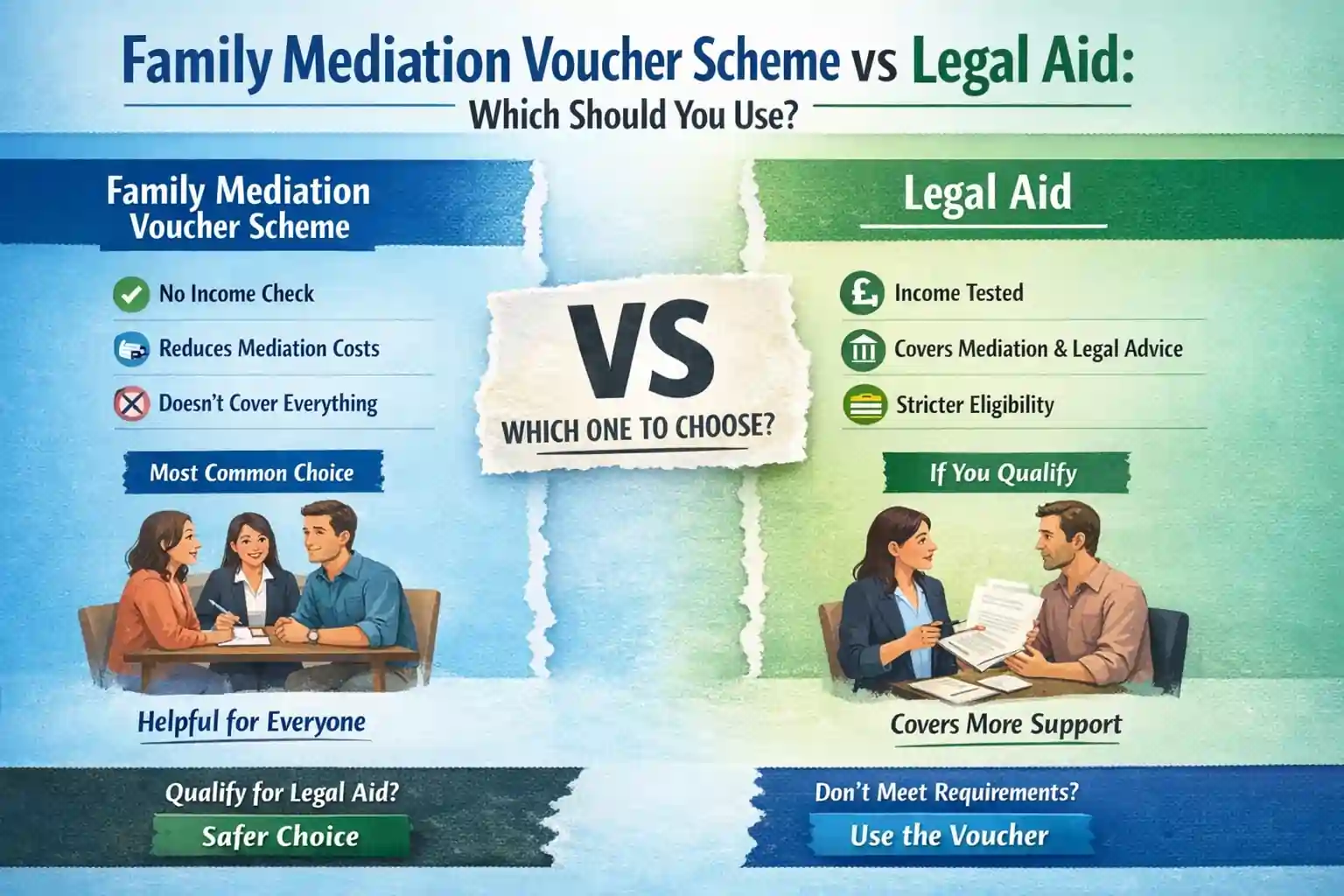 Family Mediation Voucher Scheme vs Legal Aid: Which Should You Use Essex?